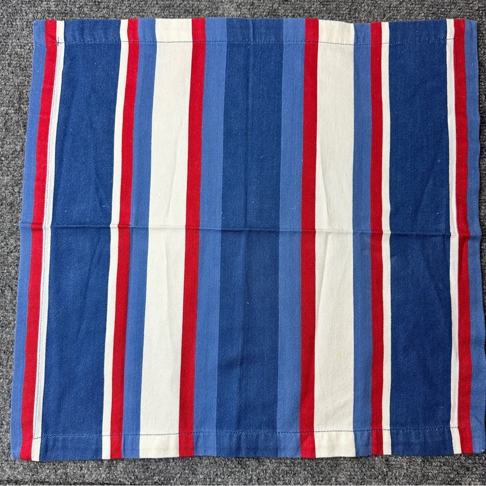 Tag cloth napkins striped cotton red white blue USA  patriotic America 4th July - Picture 2 of 11